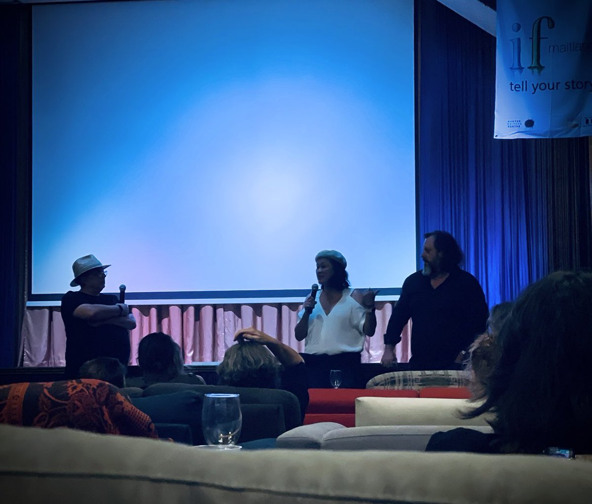 ClaraChongMCF's tweet photo. Thank you @IfMaitland Terrific turnout and fantastic Q&amp;A for our screening last night and a wonderful group of aspiring scriptwriters with terrific ideas this afternoon.  Talking films, writing and a career in the arts is a pretty special way to spend a weekend. @BenAllanACS https://t.co/D6O6g0G0SX