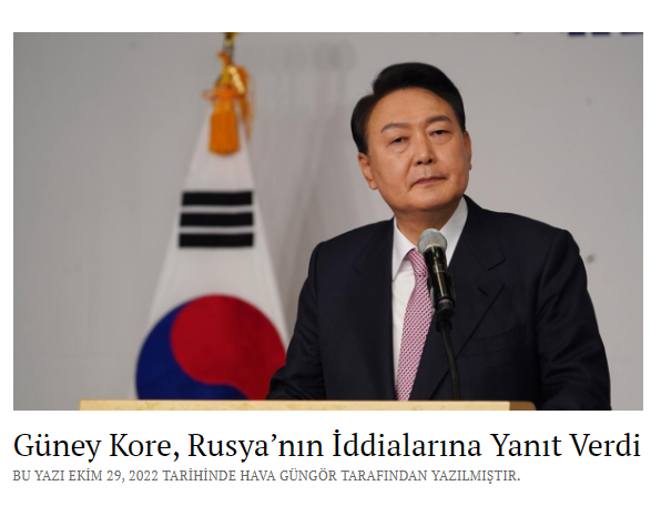 liberternews's tweet photo. Güney Kore Devlet Başkanı Yoon Suk-Yeol, Rusya Devlet Başkanı Vladimir Putin’in, “Seul’un Ukrayna’ya silah ve mühimmat sağlamaya yönelik kararının farkındayız" iddialarına yanıt verdi. 
#GüneyKore #Rusya #Putin #Ukrayna https://t.co/szoLDQTXSX