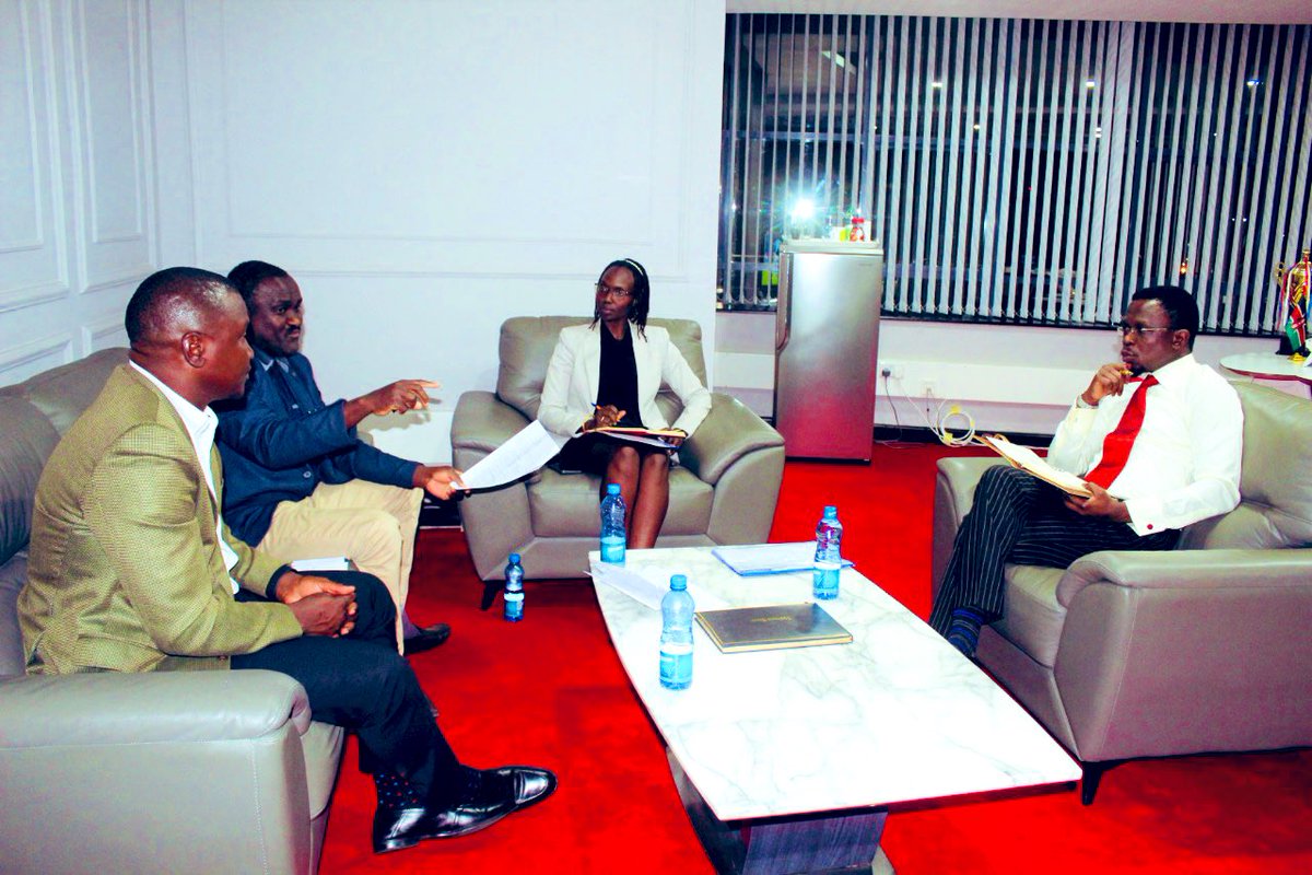 AbabuNamwamba's tweet photo. Met officials of the Kenya Copyright Board (KECOBO) @KenyaCopyright and the CEO of Music Copyright Society of Kenya (MCSK) @EzekielMutua to start the process of doing justice to our artists by ensuring we protect their creativity and they earn their just due for a dignified life. https://t.co/PGq8XftJxG