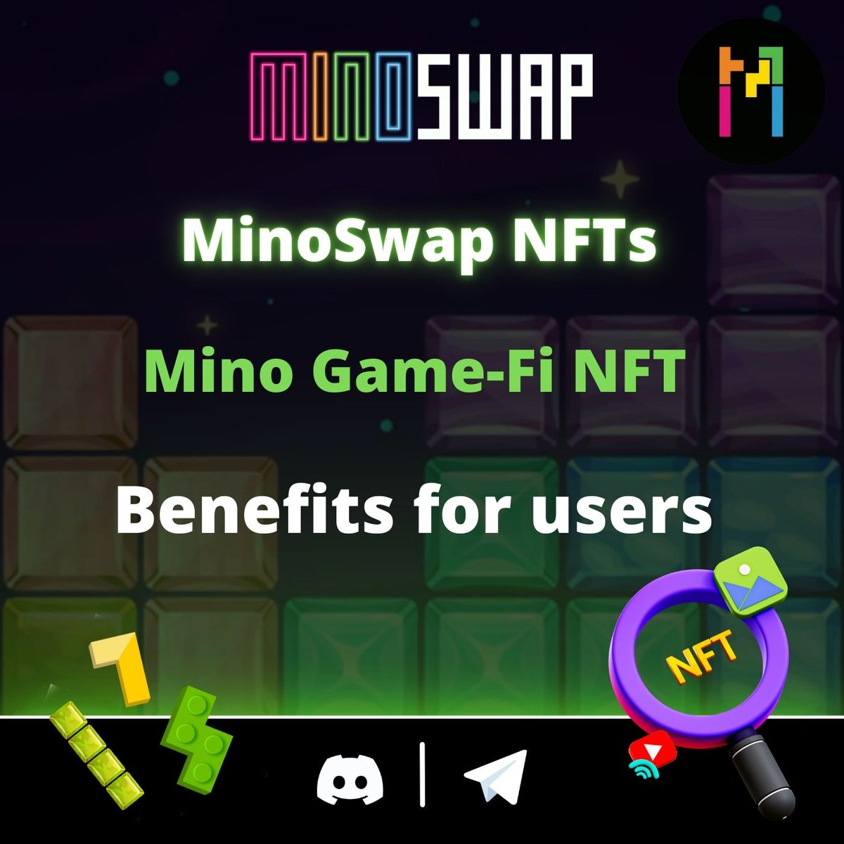 Minoswap NFTs : Mino Game-Fi NFT 
#BenefitsForUsers

Please visit us at minoswap.finance