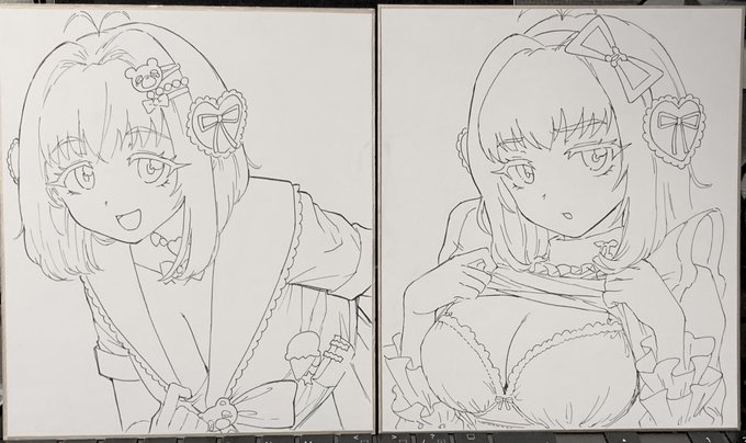 線画2枚追加できた 