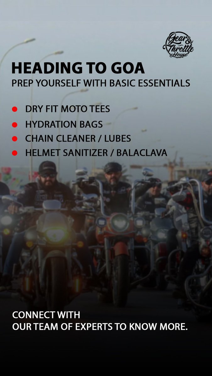 GThouse_'s tweet photo. Get all your #roadtrip essentials at #GTHouse. #goa #ridermania #indiabikeweek https://t.co/OOk8LEgNHr