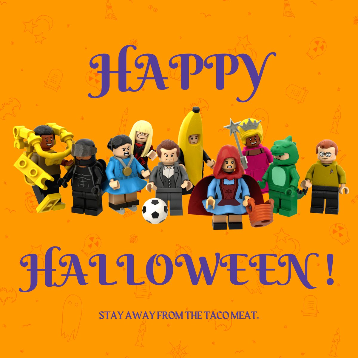 Bulldoozerbrick's tweet photo. Before your feed is filled with pics of Halloween costumes the next few days, I just wanted to wish you all a safe and happy Halloween.🎃 Watch out for zombies!

#SixSeasonsandaMovie #AndaMovie #AndaLEGOset #LEGOIdeas #SixSeasonsandaLEGOset https://t.co/TMyiVwgJFo