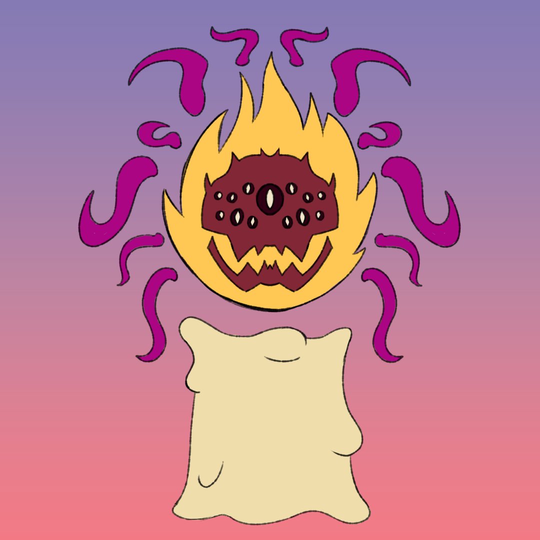 Phaseball's tweet photo. Day 29 - Coven of the eldritch flame - C’urrthaflamor
#drawtober2022
#drawtobercandlelitcoven
@drawtober https://t.co/l5KcU7KDK4