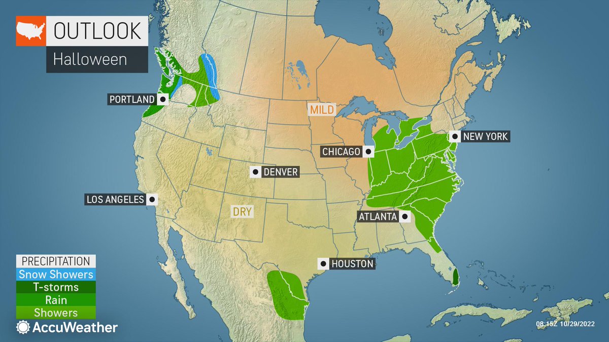 Saturday @accuweather forecast. • Clouds thicken up today, high 68. • A bit of rain around later tonight through tomorrow, high 61. • Can't rule out an early day shower for Monday, high 64. audacy.com/kmox/weather