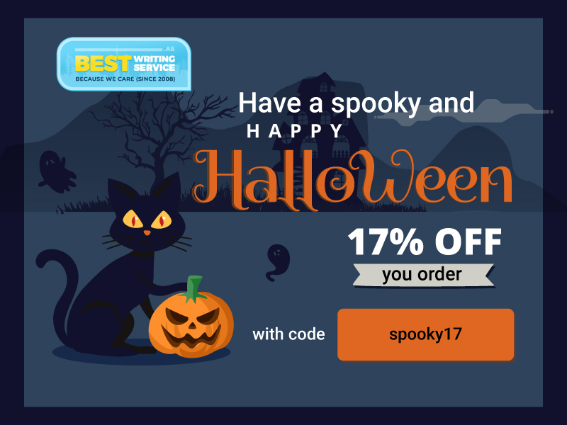 BestWritingAE's tweet photo. Have a spooky and happy HALLOWEEN! 17% OFF your order with code SPOOKY17!
https://t.co/Rw3vz5NxtD
#holiady #writinghelp #discount #bestwritingservice https://t.co/00SiuE27kA