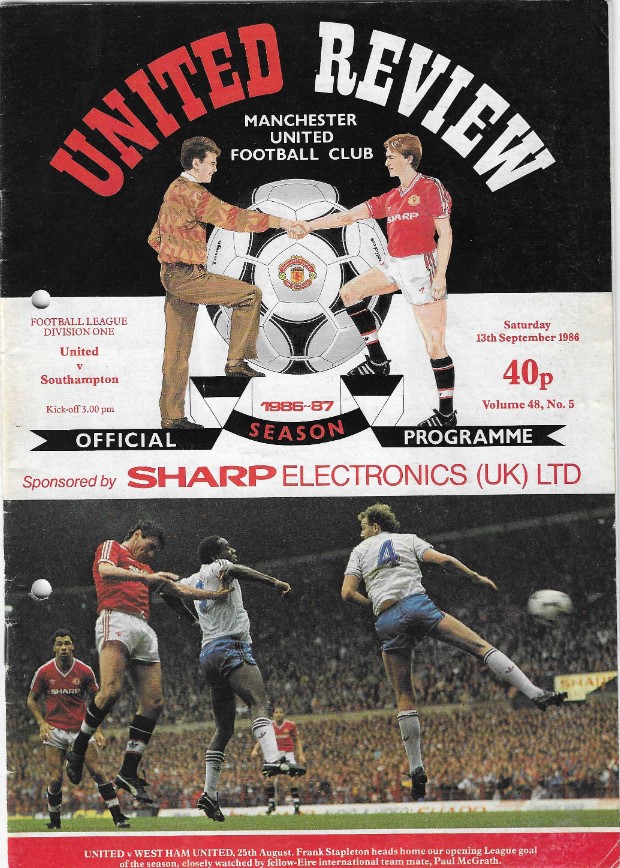 80s_mufc's tweet photo. A 5-1 win for the reds on 13th September 1986 v Southampton in front of 40,135
Olsen 22' (pen.), Davenport 25', Stapleton (2) 36', 83', Whiteside 53' https://t.co/mQHWqdJ4Dp