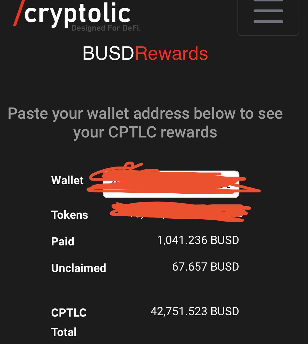 DrOminous69's tweet photo. Here @Cryptolic4Defi #CPTLC the silver hotshot just paid out again!!! A lot of #BUSD is flowing to all of our holders! #BREAKING #WeAreSaitama now #CMC listed and buys are coming in hot! #TheMProtocol #BUSDbuffet #Y5Crypto https://t.co/EqAxXXy5JX