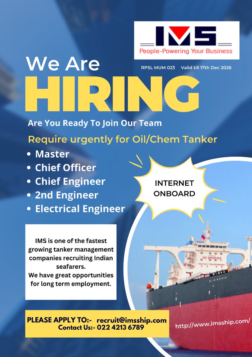 IMS Ship Management Pvt Ltd (@ims_ship) / Posts / X