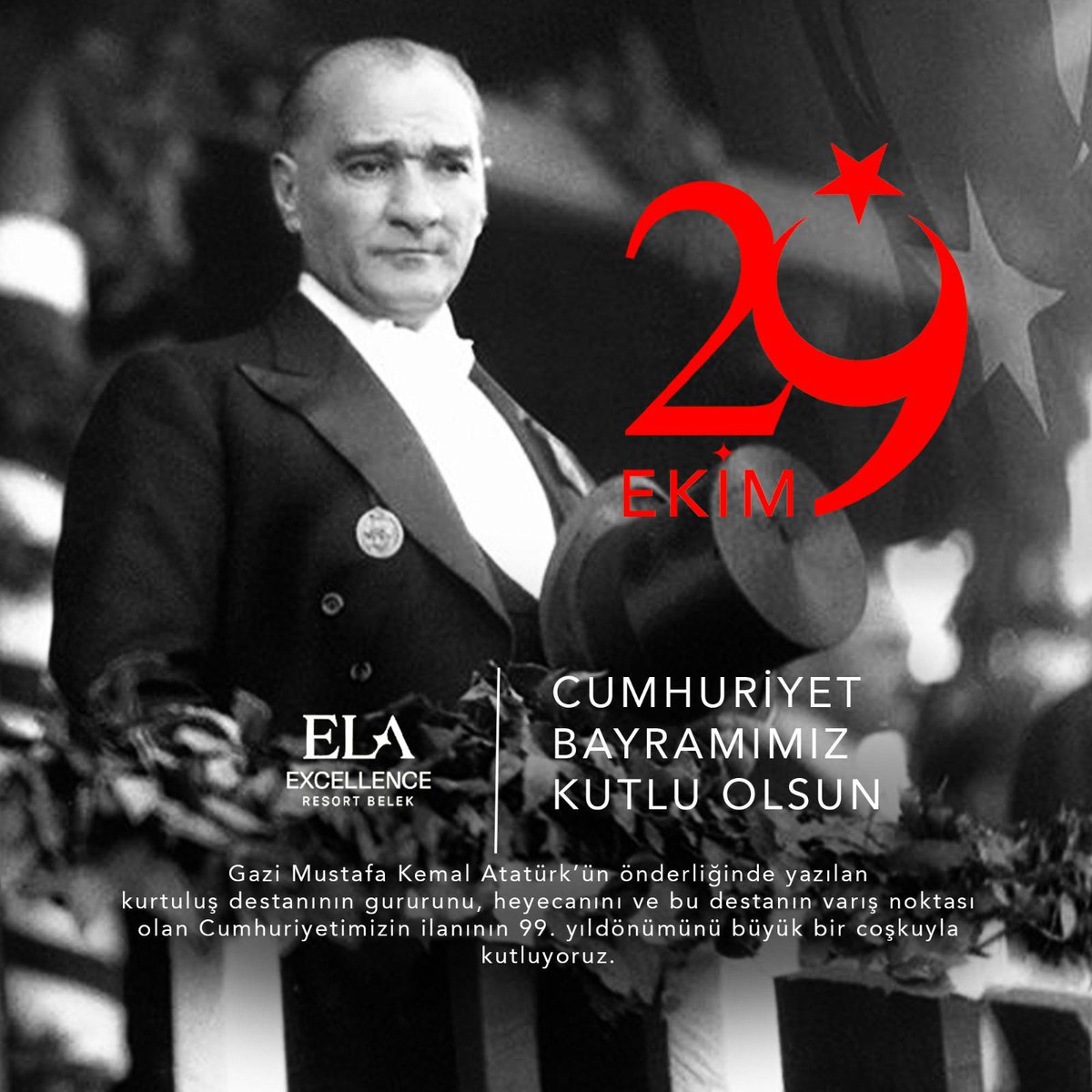 ElaResort's tweet photo. 29 Ekim Cumhuriyet Bayramımız Kutlu Olsun🇹🇷 https://t.co/ihUiL2YHWK