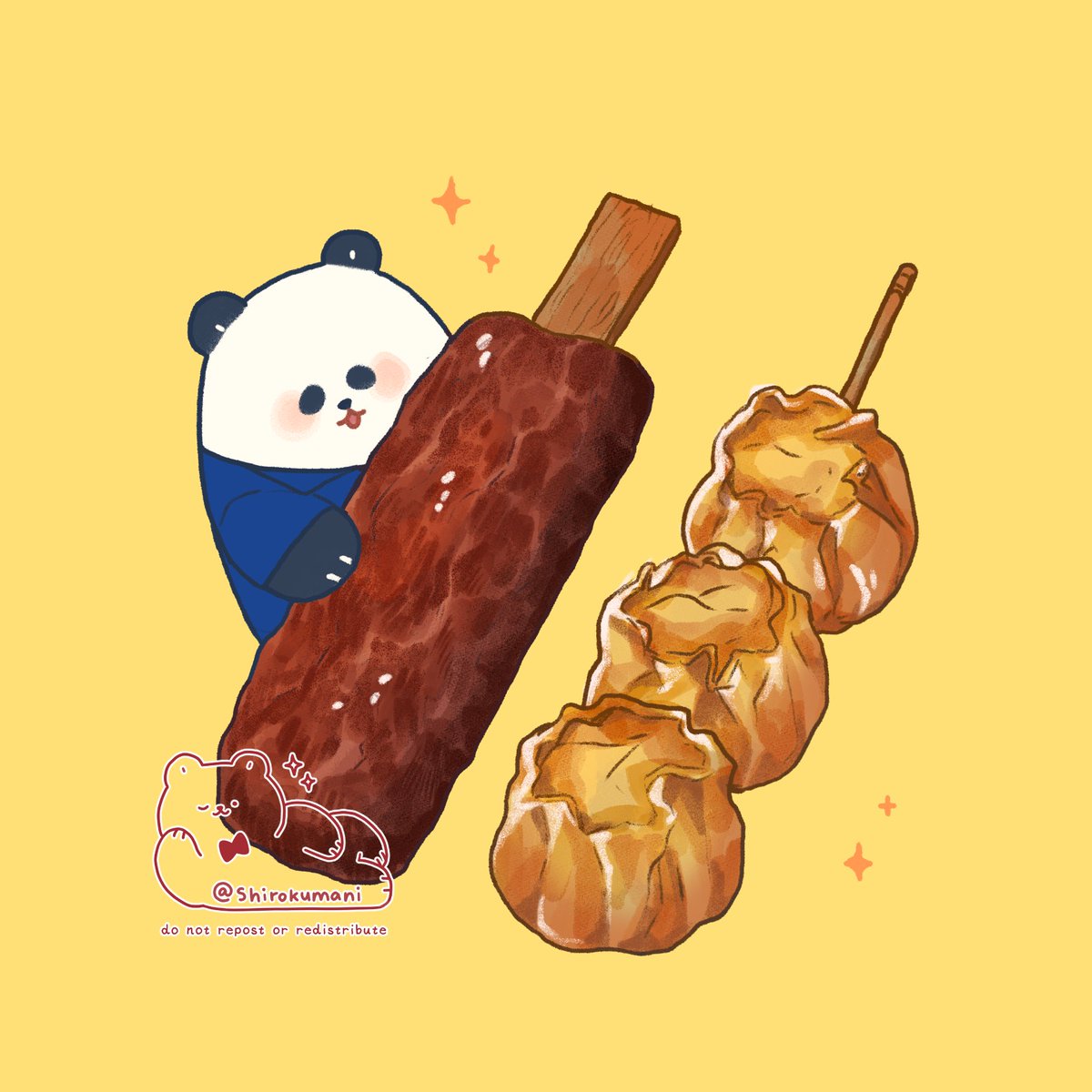 「Day 29: assorted fried stuff! I love tsu」|mani 🧸 COMM OTWのイラスト