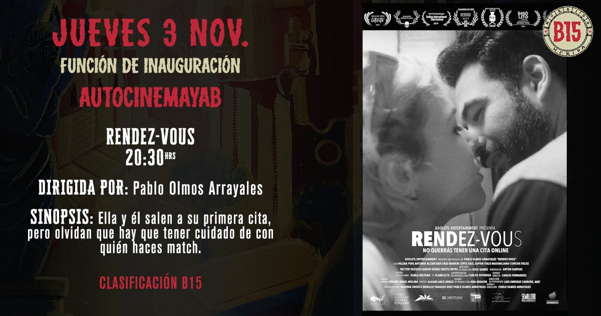 morbido_merida's tweet photo. ¡No te pierdas nuestra función de Inauguración! Será en el Autocinemayab a las 8:30pm, habrá la opción de ver la película al aire libre o dentro de tu coche. Costo: $35 por persona, ya puedes comprar tus boletos en https://t.co/FOjtlBDvvJ https://t.co/DqYZOrjOnz