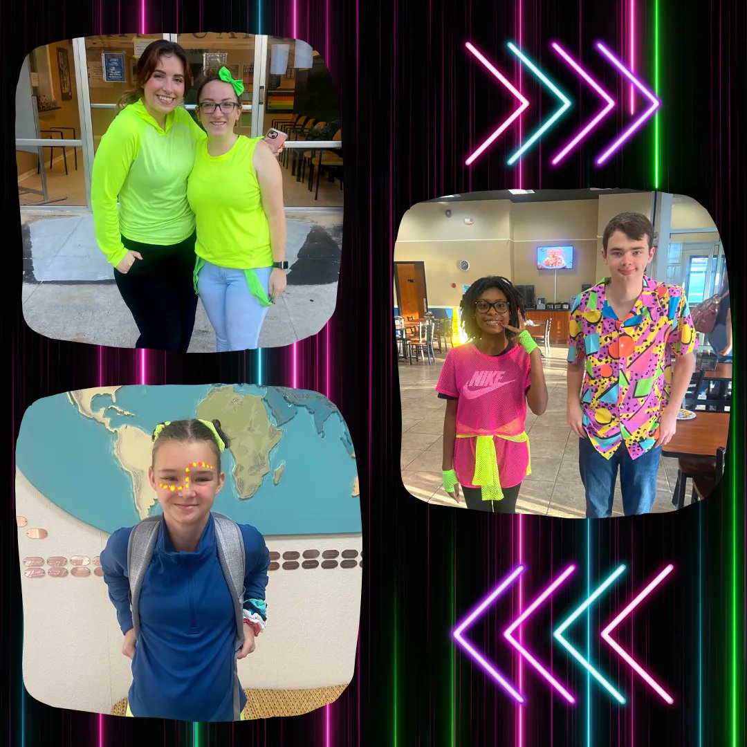 Day two of Spirit Week: Neon Day!!

Our students and staff always light up our campus with their bright smiles! However, today they were a little extra bright. Check out the glow party Ms. Venable and Ms. Holliday had!
#NeurodiverseEducation  #VanguardCommUNITY #Spiritweek