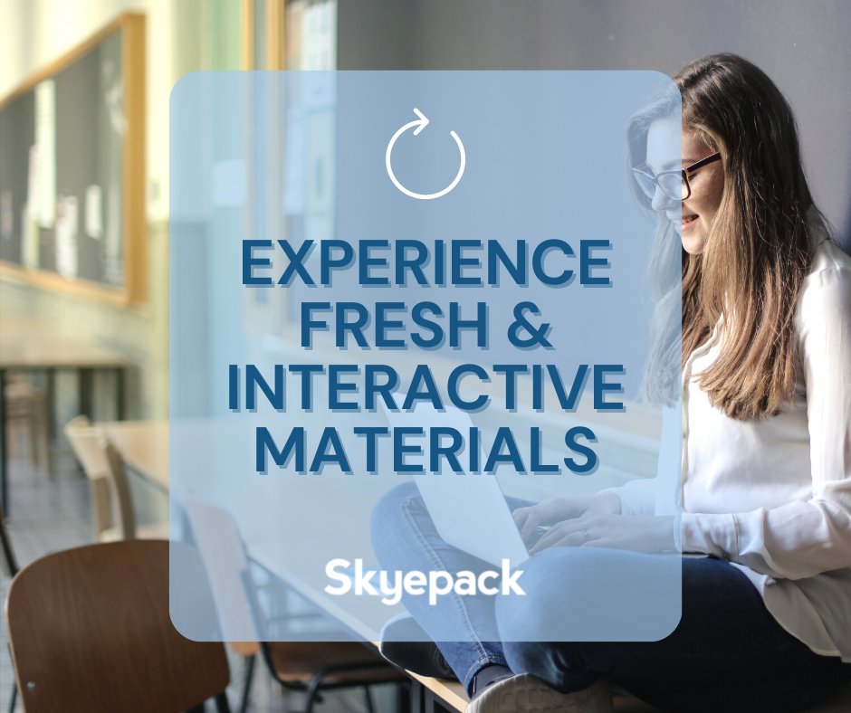 Skyepack’s online course materials integrate the content you care about with interactive elements!

Learn how: ecs.page.link/jG6i5

#VirtualTeaching
#EdTech
#HigherEd