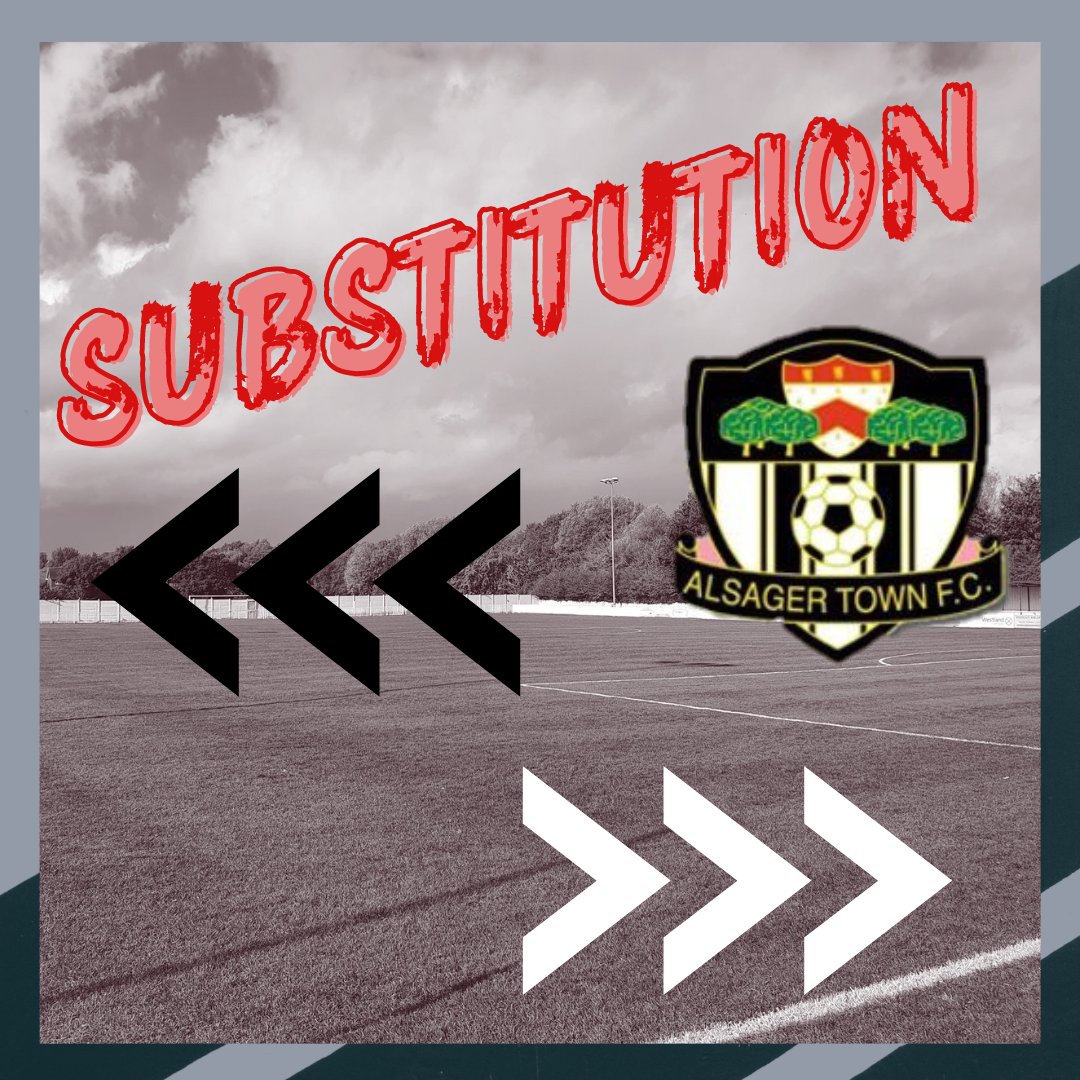 alsagertown_fc's tweet photo. SUBSTITUTION | 
Brookes ⬅️
West (@bradmwest8) ➡️ https://t.co/VgwoKb5Z6H