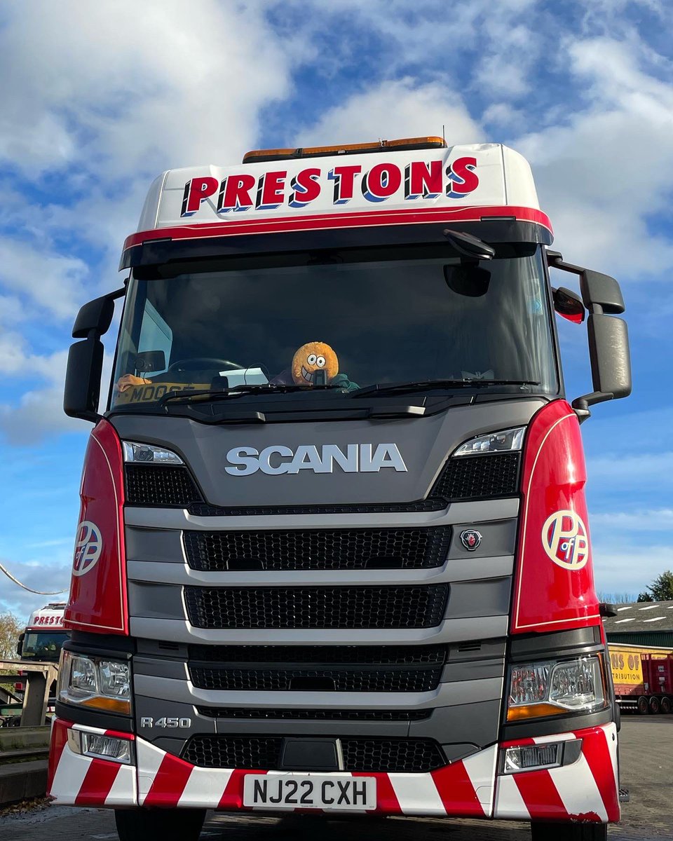 PrestonsofPotto's tweet photo. From the huge bridges we drive along on our daily routes, to the packet of biscuits we enjoy with our cups of tea, 89% of the things we buy or use have been transported by road haulage. 🚚

Photo credit: driver Glenn Shimwell 🔴🟡 

#NationalLorryWeek #prestonsofpotto @RHANews https://t.co/bSkVUaJY8g