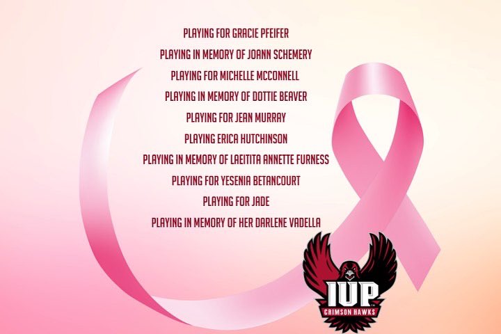 IUPfieldhockey's tweet photo. Why do we “Play For a Cure"?
We play for all the women &amp; men affected by breast cancer world wide. We play for hope. We play for all those affected by this disease and their families.
#play4acure🎀 https://t.co/X4MNwoAeW3