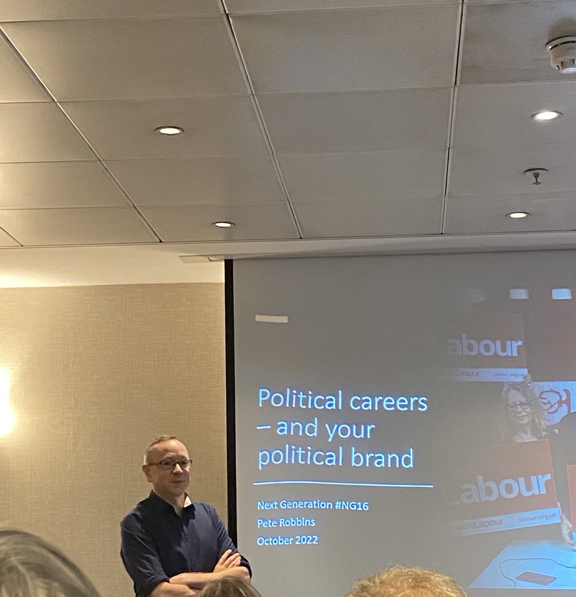 Joanne13Harding's tweet photo. Next up ⁦@MrPeteRobbins⁩ #nextgen16 ⁦@LGA_Labour⁩ ( I’m wondering if he’s going to burst into his Withering Heights at any moment) https://t.co/Huhba4HhQ4