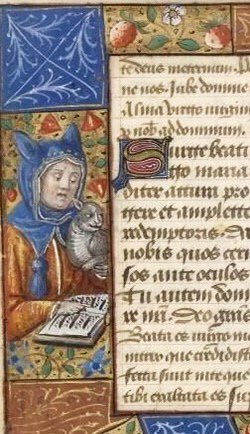 Man with a cat hat, reading with a cat #NationalCatDay