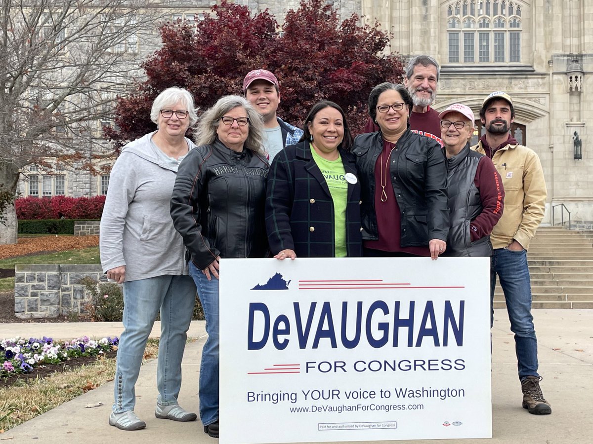 JennMcClellanVA's tweet photo. It’s a great day to #GOTV for @DeV4Congress with @YoungDems_VT and @MCDemocratsVA in the Fighting #VA09. https://t.co/9o9kUphVLf