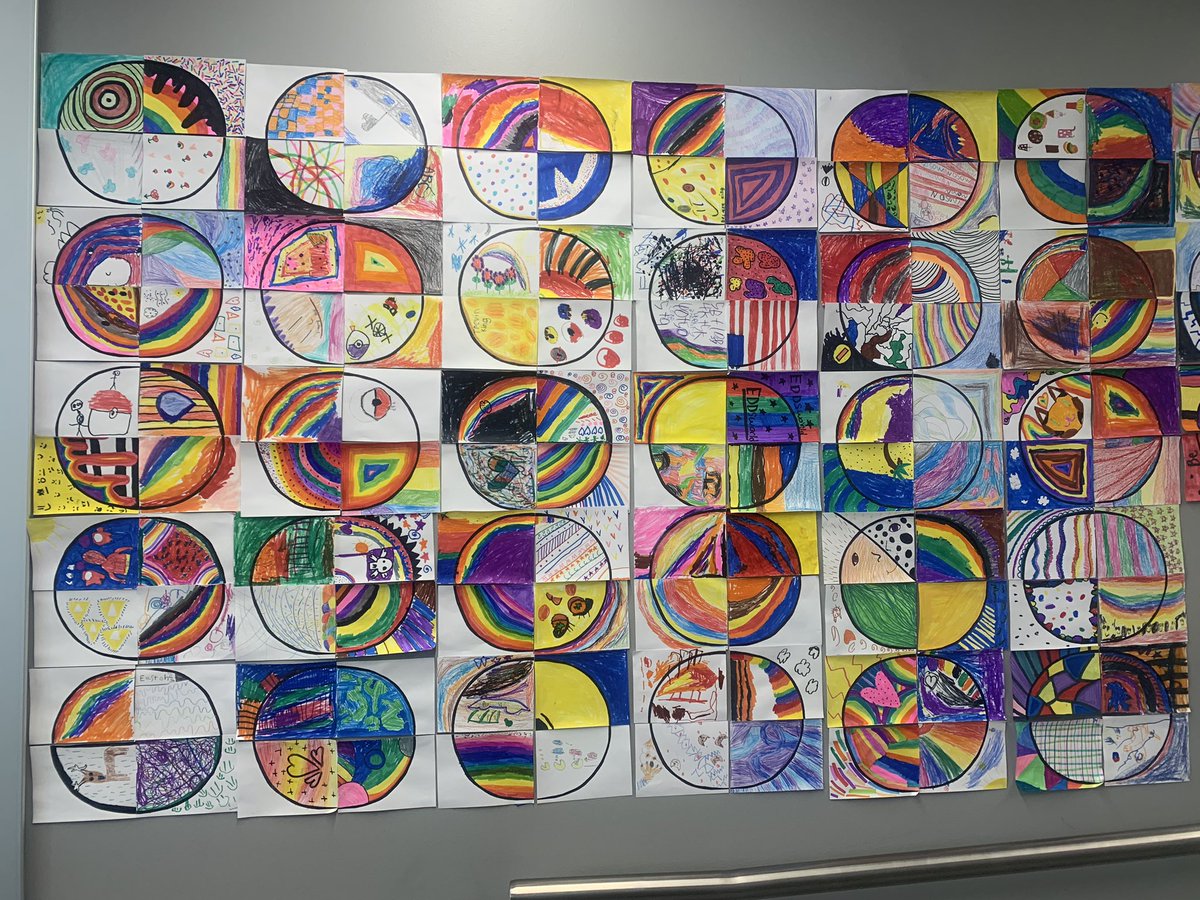 It only took a little over a month- But our Dot Day display is finally done! Around 500 quarter dots were made by our students and put together to make this colorful display. Thank you @peterhreynolds for inspiring us with your fantastic books! @MAEPrincipal <a href="/Ashley_Imming/">Ashley Imming (Andrews)</a>