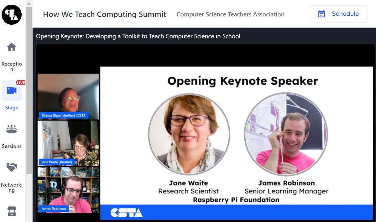 Joining my 
<a href="/csteachersorg/">CS Teachers Association (CSTA)</a>
  (CSTA family) at the How We Teach Computing Summit. #CSTASummit