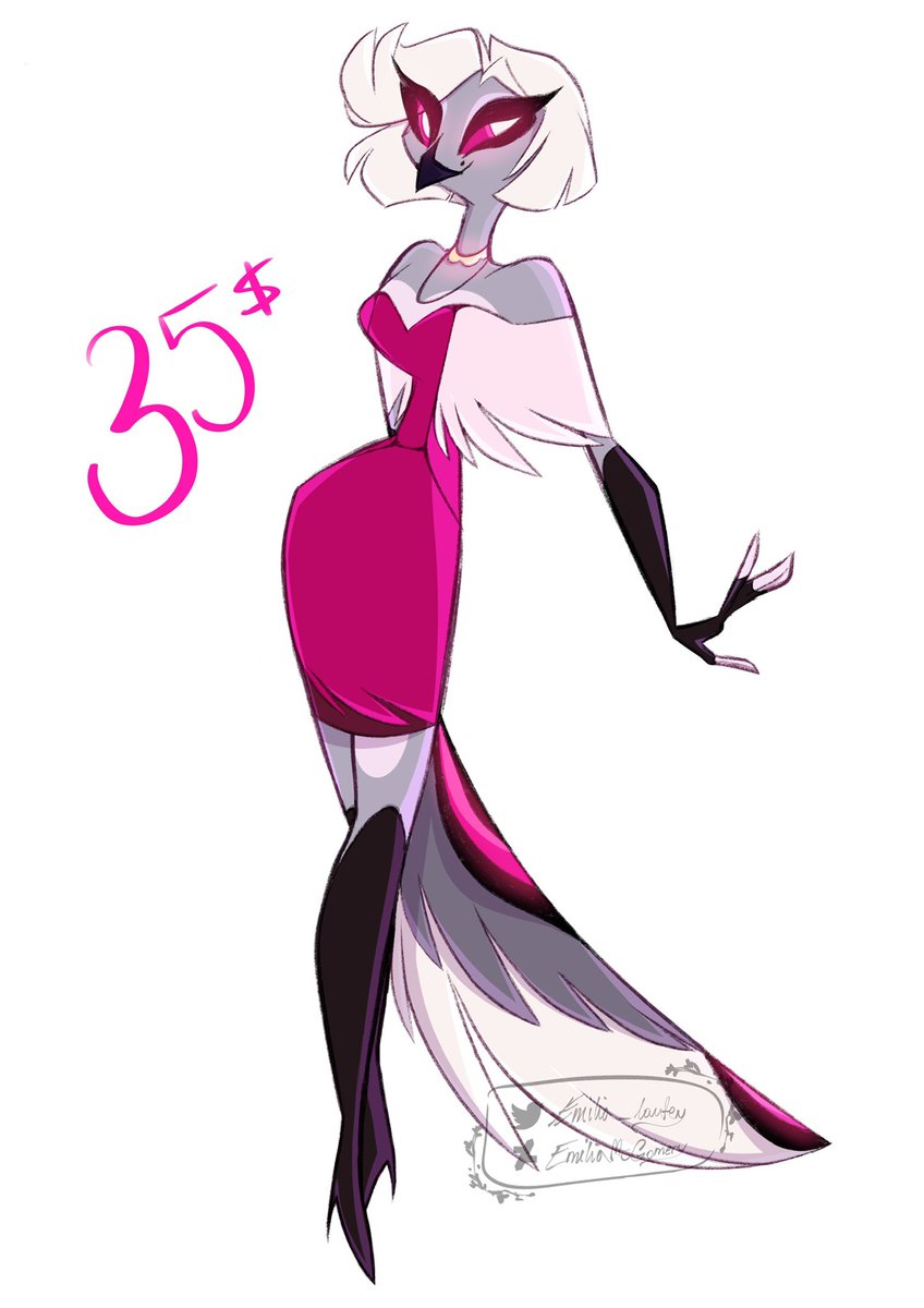 EmiliaStech's tweet photo. She came out as a bit of a Marilyn Monroe isn't she? PayPal only #adoptabe #adopt #adoptables #goetia #adoptableopen #Helluvaboss #oc #helluvabossoc #hazbinhoteloc #paypal https://t.co/rpQxVOeZct