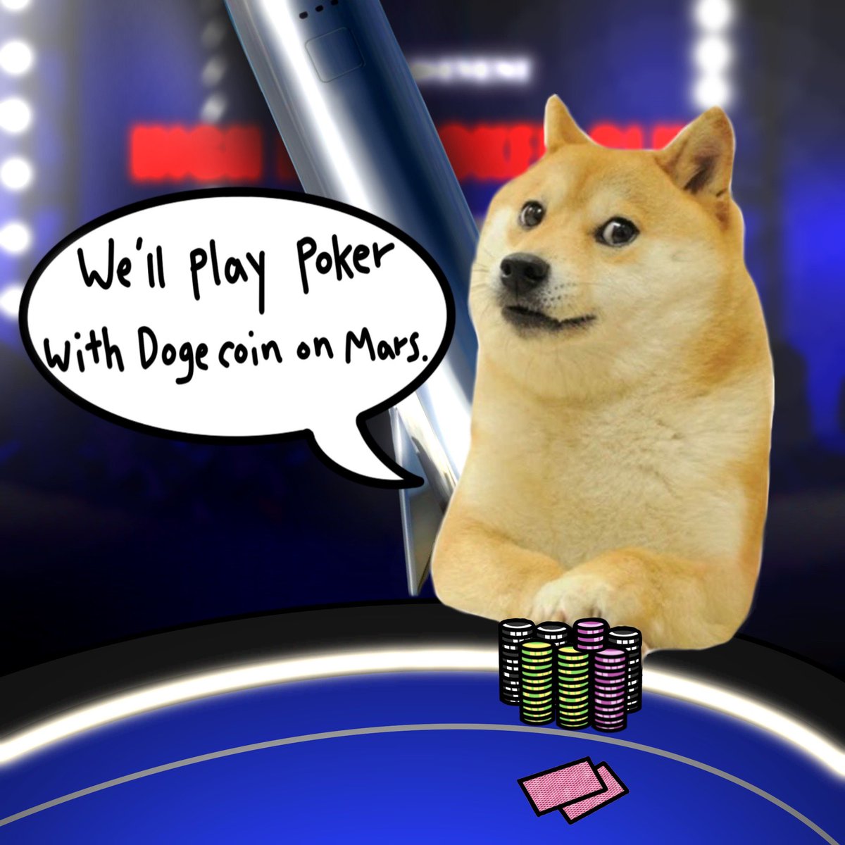 Shine again!
ToThemoon $DOGE We'll play poker with Doge coin on mars 🔥🔥🔥
#DOGE #dogecoin #DogecoinToTheMoon #NFT #PokerNFT
