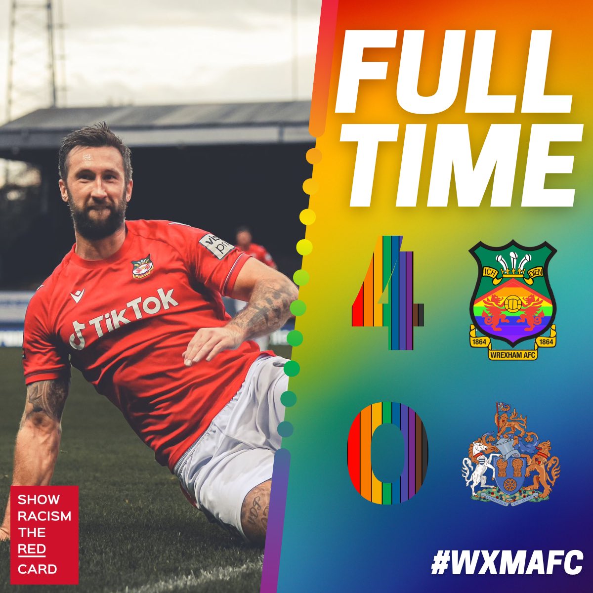 FULL TIME | Wrexham 4-0 Altrincham

Mullin’s worldie, Palmer’s brace and James Jones’ finish from some exquisite football, give Wrexham an emphatic win!

🔴⚪️ #WxmAFC