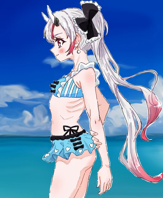 夏が恋しいので水着のお嬢を……  #百鬼絵巻