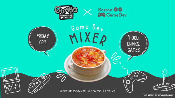 Come to our Mixer with <a href="/bostonindies/">Boston Indies</a> next Friday!!
RSVP: meetup.com/gumbo-collecti…
VAX REQUIRED

#happyhour #gamedev #indiedev #community #NYmakesgames