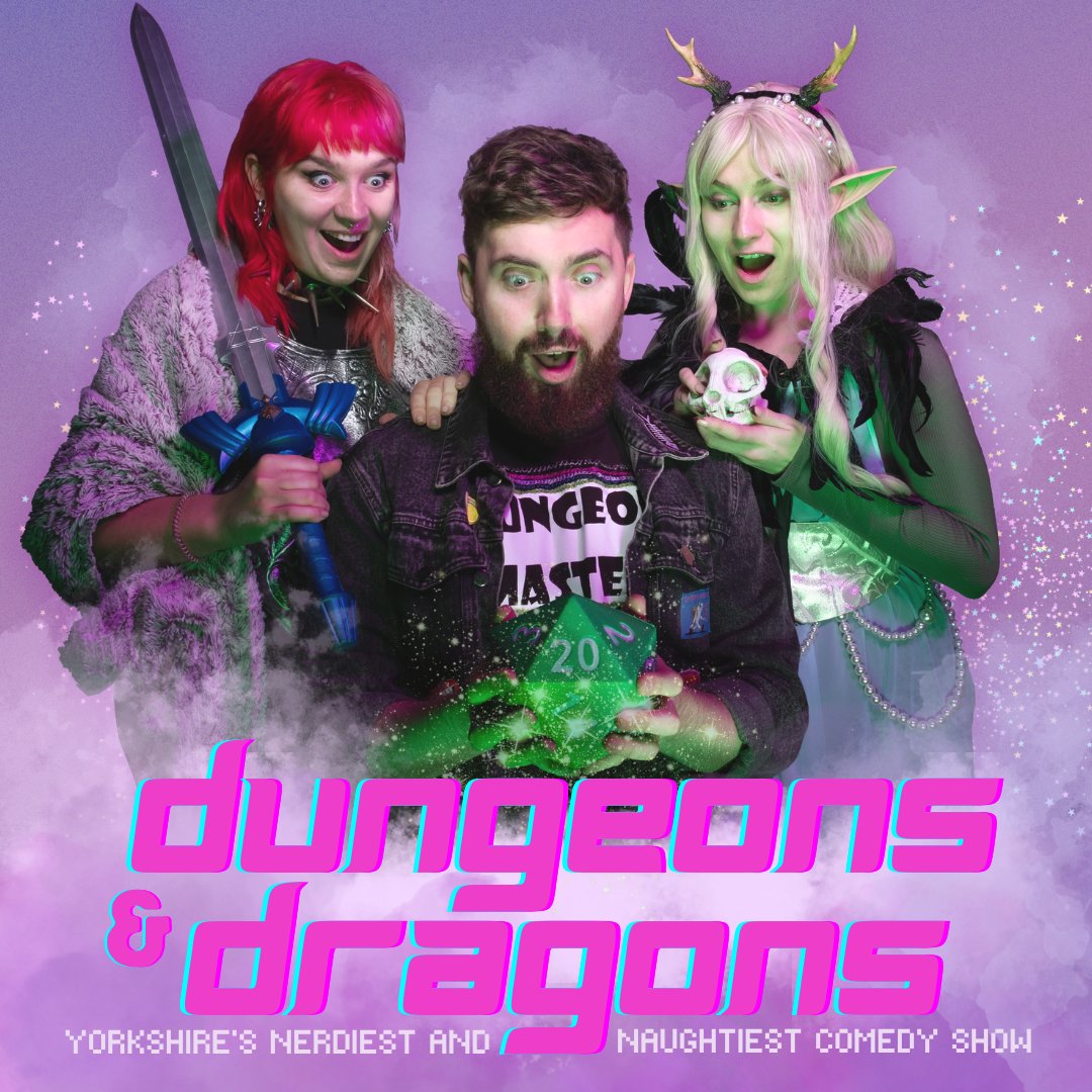 SilentUproarPro's tweet photo. ⚔️DnD tickets on sale now!🤴

That’s right, Yorkshire’s Nerdiest and Naughtiest Comedy Show is going to be on the road this winter around Yorkshire, finishing up in Hull. 

Tickets via the link, with more venues to be announced soon: https://t.co/4912Spi1q4 https://t.co/HYGZ058wO7