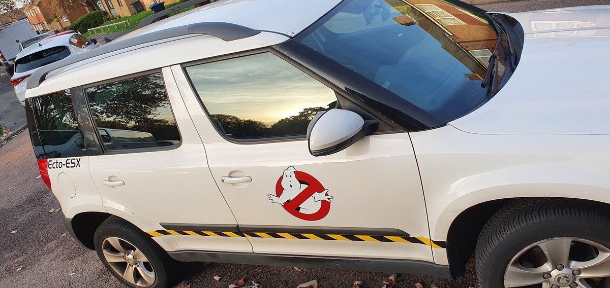 ESXGhostbusters's tweet photo. All set for tonight's film screening at @vickyhallharlow! Even #EctoESX got dressed-up for the occasion!

#Ghostbusters #EssexGhostbusters #Ecto #Ecto1 #Harlow https://t.co/vxjGnSJXZe