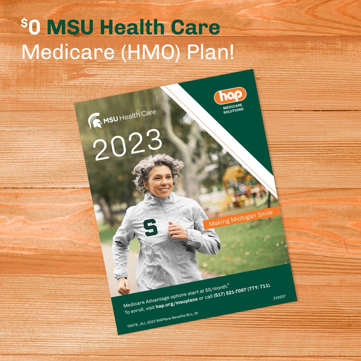 hapmichigan's tweet photo. We've joined forces with @msuhealthcare to focus on the importance of senior health in #Michigan. We’ve built a #MedicareAdvantage plan that provides the #healthcare coverage you need most. Presenting the #MSUHC Medicare (HMO) Plan! Learn more: https://t.co/KH6c6nKaBq. #HAPIsHere https://t.co/50JMGKU7m2