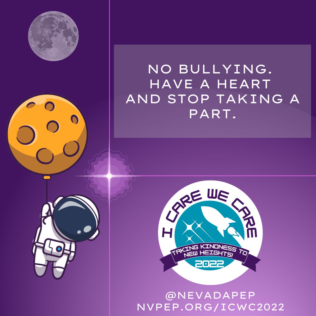 NevadaPEP's tweet image. No bullying. 
Have a heart and stop taking a part.

Learn more about what you can do to prevent bullying at NevadaPEP.org/ICWC2022

#ICWC2022 #BullyingPrevention #ChooseKindness #NevadaPEP
