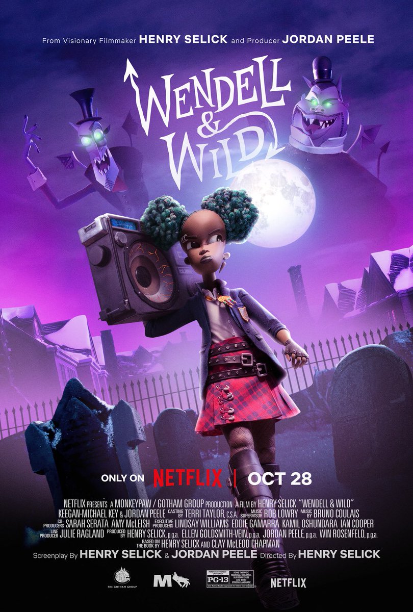 mexopolis's tweet photo. All this is to say PLEASE watch Wendell &amp; Wild and tell everyone about it so that one of our most inventive living cinema wizards can make even more movie magic for all of us. VIVA HENRY SELICK!!! https://t.co/KAzJ1J2kYI