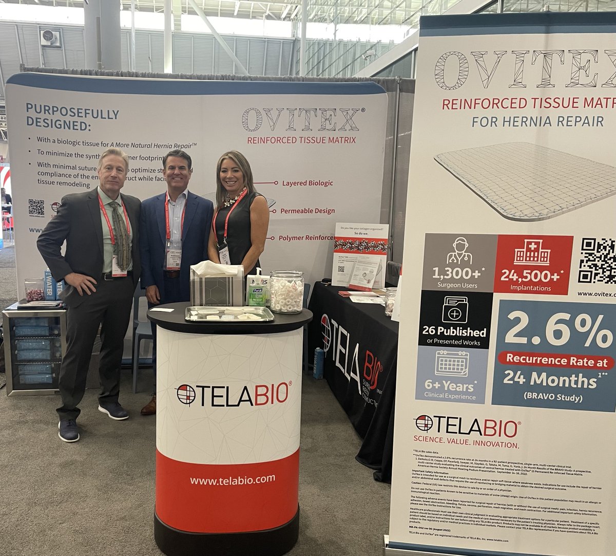 TELABioInc's tweet photo. Day three of Plastic Surgery the Meeting! Come learn about organized collagen and OviTex PRS Reinforced Tissue Matrix for plastic and reconstructive surgery at booth 241!
#PSTM2022 #collagen #OviTexPRS #plasticandreconstructionsurgery #surgery #reconstructionsurgery https://t.co/f2uezZSNDB