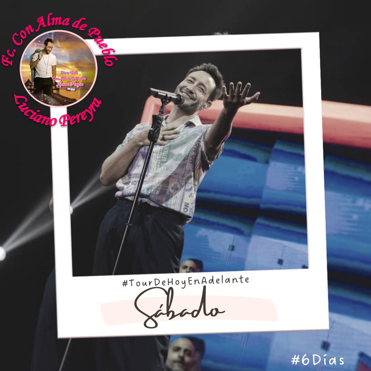 Mabe_Rub's tweet photo. @LucianoPereyra contando los días para verte acá en Chile 🇨🇱 a solo #6días para volver a disfrutar de tu voz con las chicas de @Almadepueblolp 🇨🇱💕 https://t.co/K2kxrLE5EH