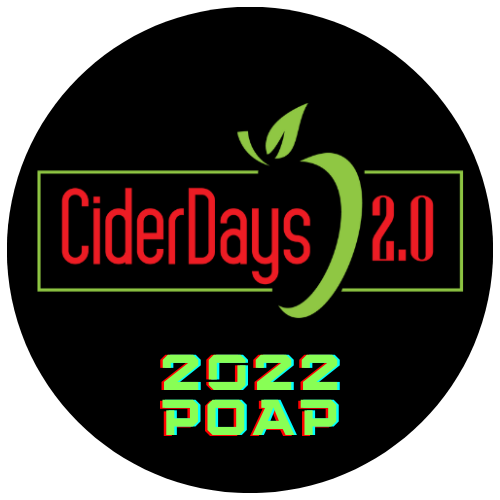 RiaWindcaller's tweet photo. Ticketed holders at CiderDays 2.0 will be able to reserve or mint first ever #ciderPOAP | Limit availability to those attending. Schedule of events and ticket links to this November 4th -6th cider festival https://t.co/Ytver8sUGK https://t.co/5by4dKshJt