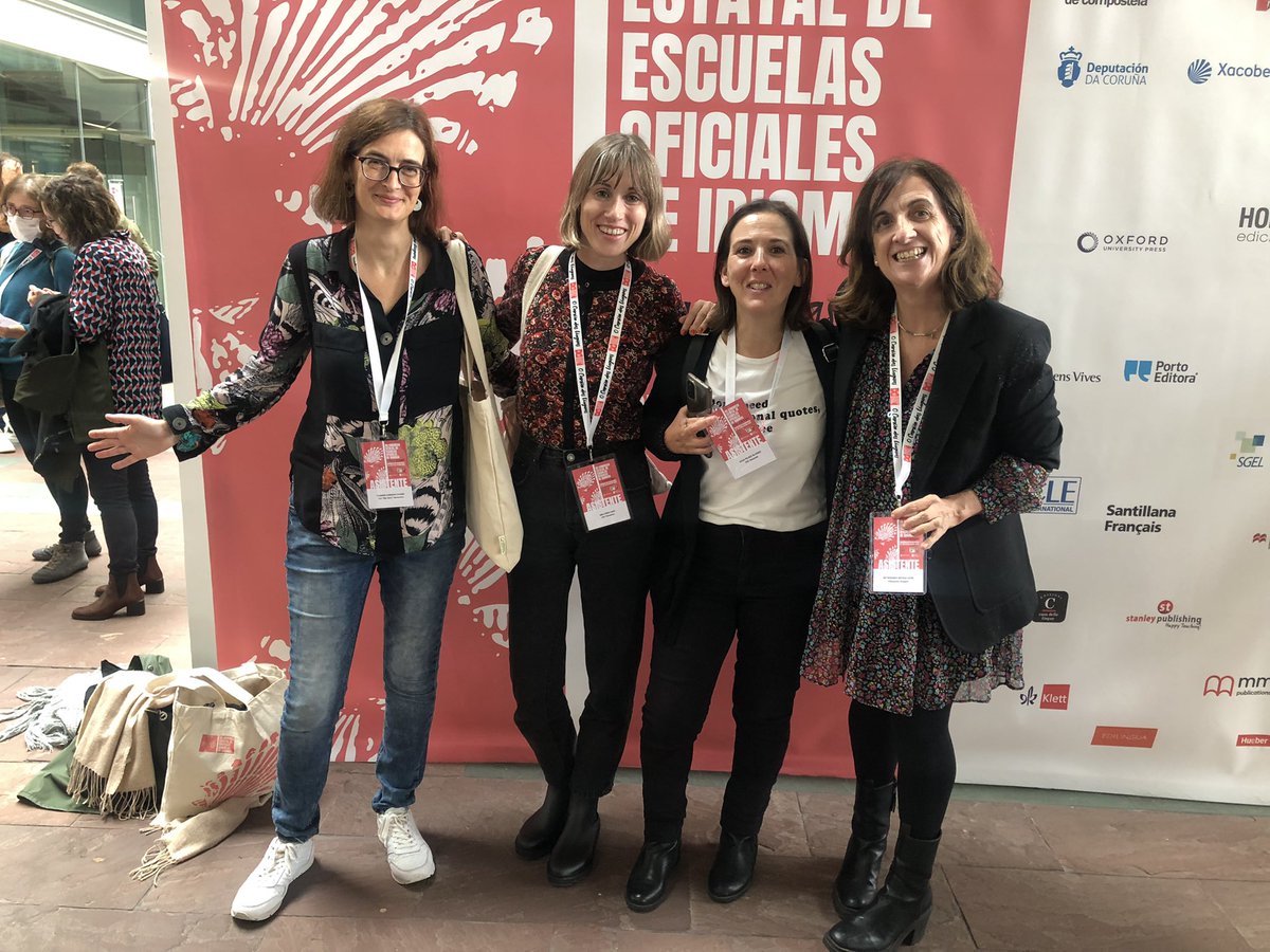 ArtigaCharo's tweet photo. Las Eoisaragon representadas en el @12CongresoEOI !! Ahí hemos estado y venimos cargadas de ideas…y experiencias compartidas!
@EOIBarbastro @EoiTarazona @OlgaPelaezAlva2 @AnaperezE haciendo #OCaminoDasLinguas 💪💪 https://t.co/2UW1DtCibc