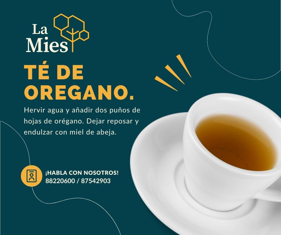¿Para qué sirve el té de orégano con miel de abeja #LaMies? 🍯🍵

✅ Alivia los dolores estomacales.

✅ Propiedades expectorantes y antisépticas que tratan enfermedades respiratorias.

✅ Antibiótico que ayuda a combatir microbios y bacterias.