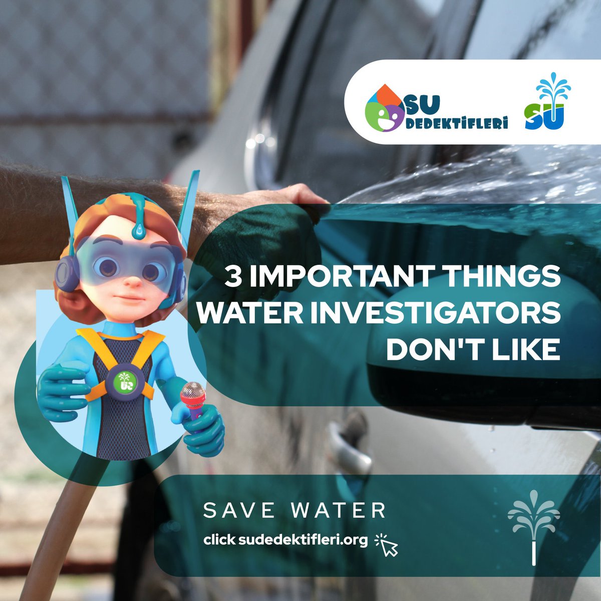 waterdetectives's tweet photo. A true Water Detective adopts these 3 important knowledge in every aspect of their lives and shares this knowledge with the people around them! 

Remember, the heroes of the future are the Water Detectives who protect water the most. 

#WaterDetective #WaterWell #WaterWaste https://t.co/0PqH8SkAVm