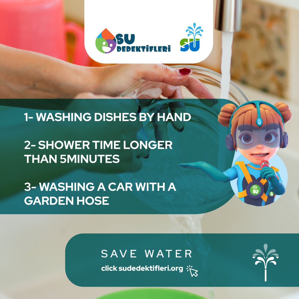 waterdetectives's tweet photo. A true Water Detective adopts these 3 important knowledge in every aspect of their lives and shares this knowledge with the people around them! 

Remember, the heroes of the future are the Water Detectives who protect water the most. 

#WaterDetective #WaterWell #WaterWaste https://t.co/0PqH8SkAVm