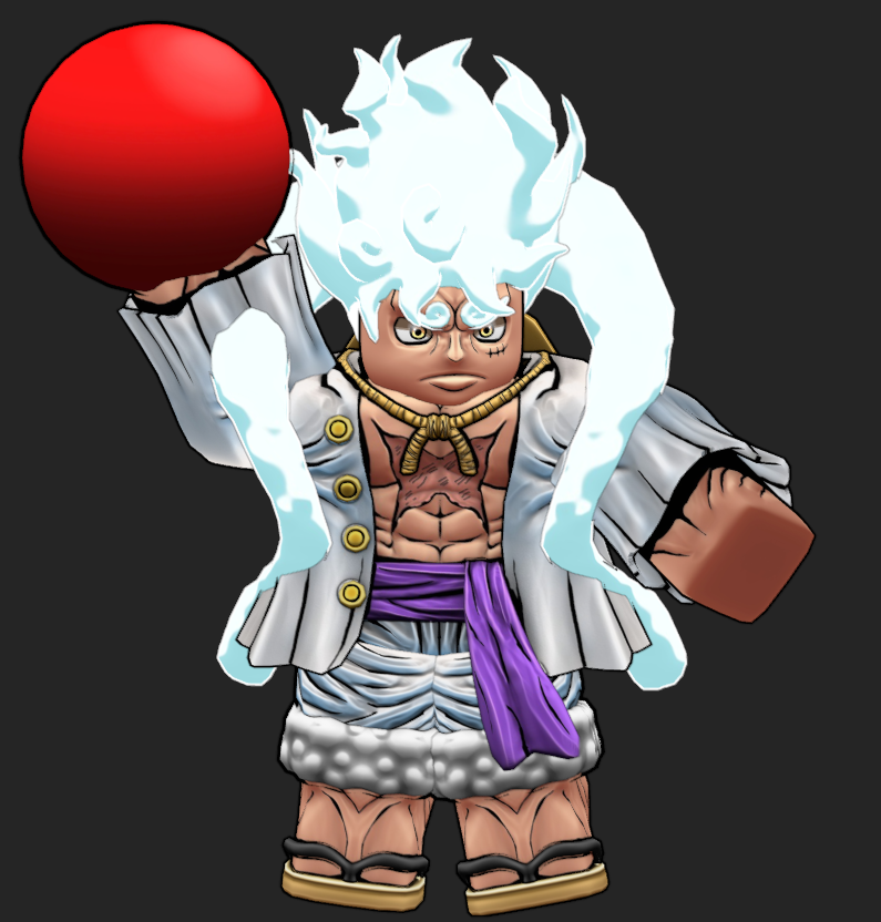 How to make Luffy Gear 5 in Roblox 