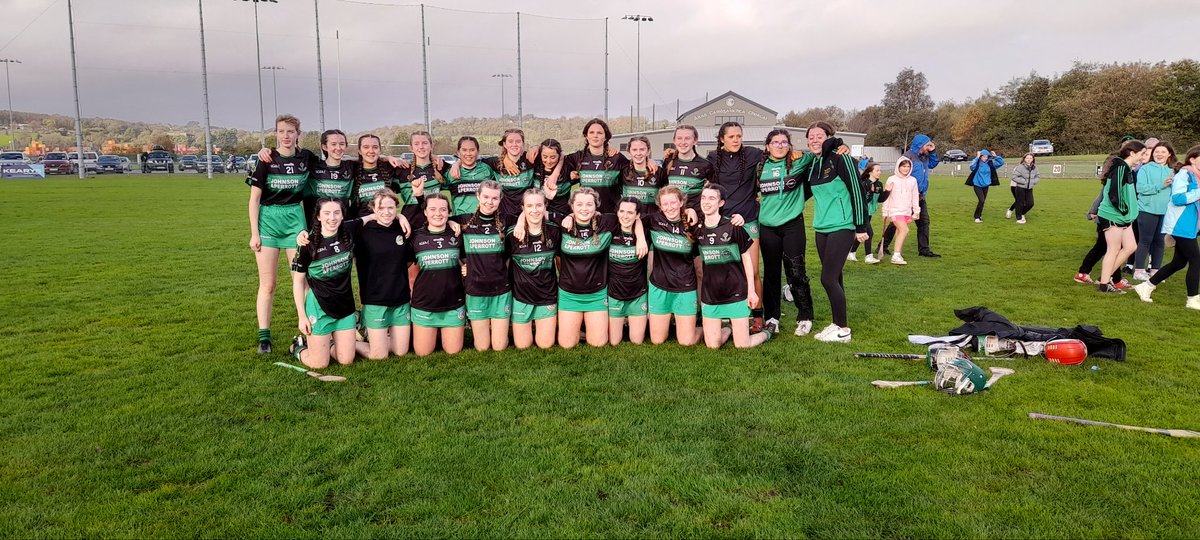 NemoRangersGAA's tweet photo. Massive congratulations to the u16 girls whom won their County Championship Camogie Cup final this afternoon against Aghada at Castle Road. Well done girls. Nemo abú!⚫️🟢 https://t.co/ooQ3RPagXV