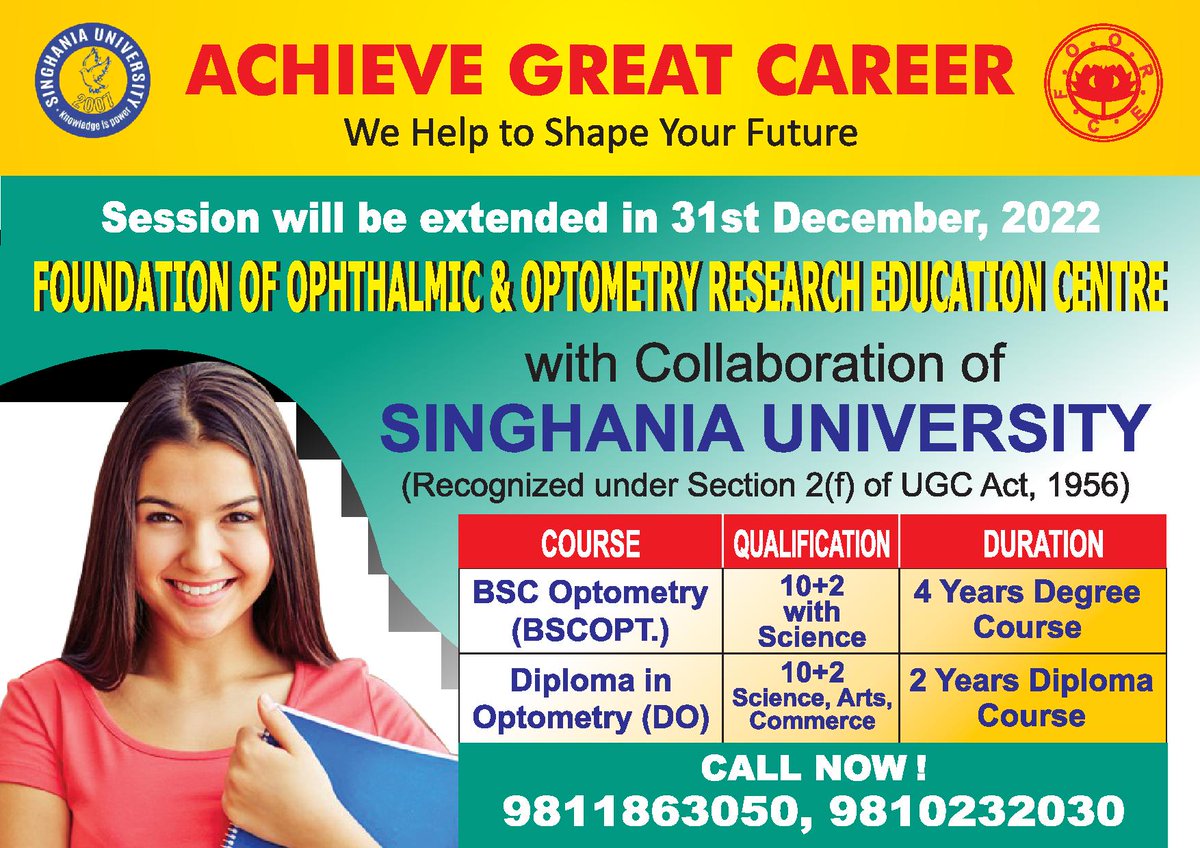 foorec08's tweet photo. Admission open

.

.

#education #Optometry #opthalmology #opthalmic #bsc #students #foorec #institute https://t.co/ifGpBuavrt