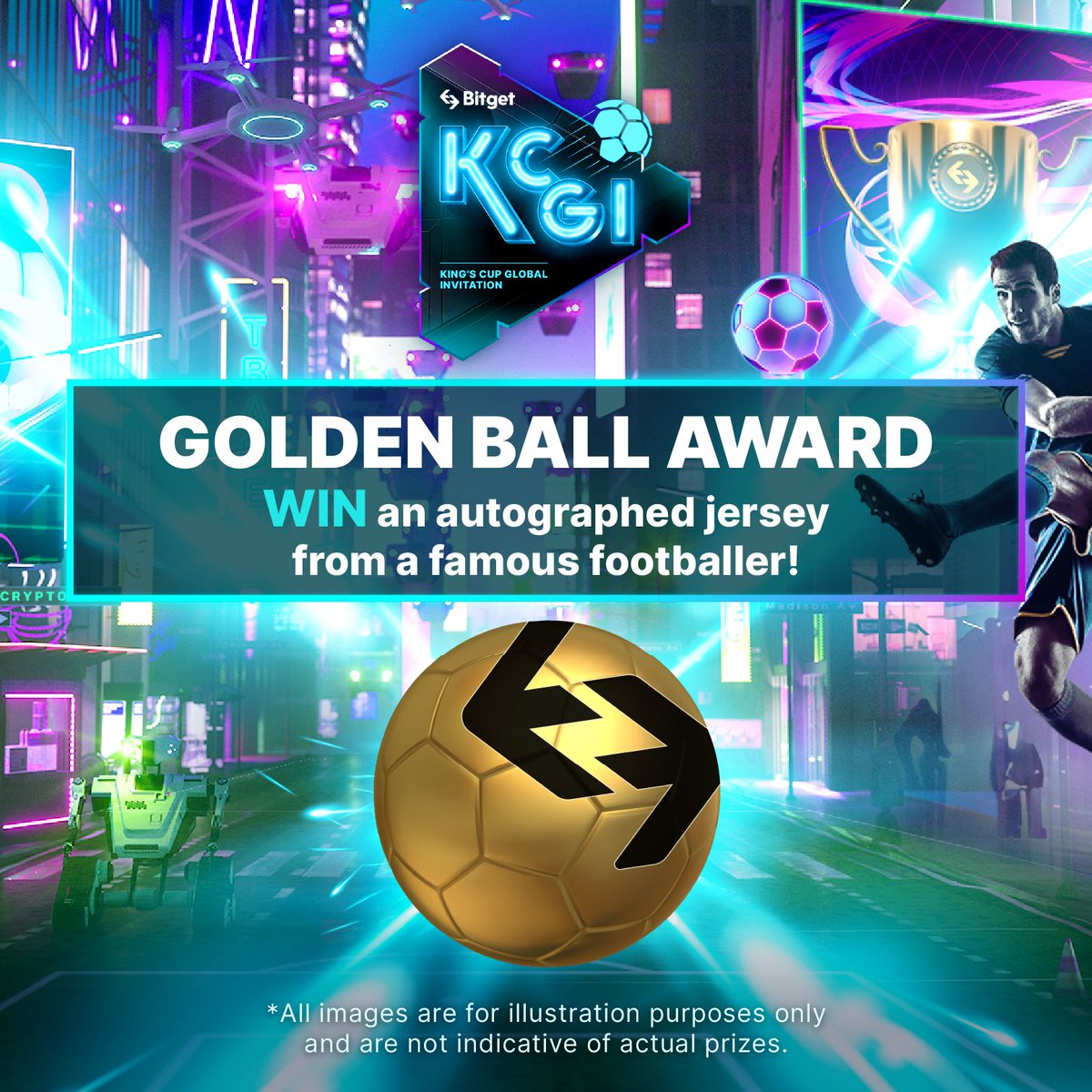 bitget's tweet photo. ⚽ Captain of your team for KCGI?

🏆 If your team has the most players (with trading volumes  ≥ 30000 USDT), earn a Golden Ball Award and an autographed jersey.

➡️ Check out all the ways to win at KCGI: https://t.co/PDuBppFnpx https://t.co/R2vGwzDHKN