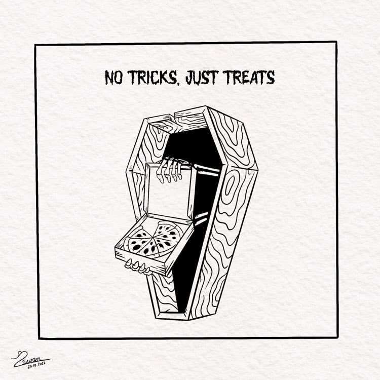 ophswn's tweet photo. DAY 27 · SNACK 🍕
📸 ig : @ophswn_artwork
#inktobersnack #trickortreat #snack #pizza #coffin #cerceuil #skeletton #squelette #inktober #inktober2022 #inktober28 #inktoberday28 #inktober2022snack #inktoberchallenge #inksketch #inksharing #spooky #october #halloween #digitalart https://t.co/ZCk0auEfeO