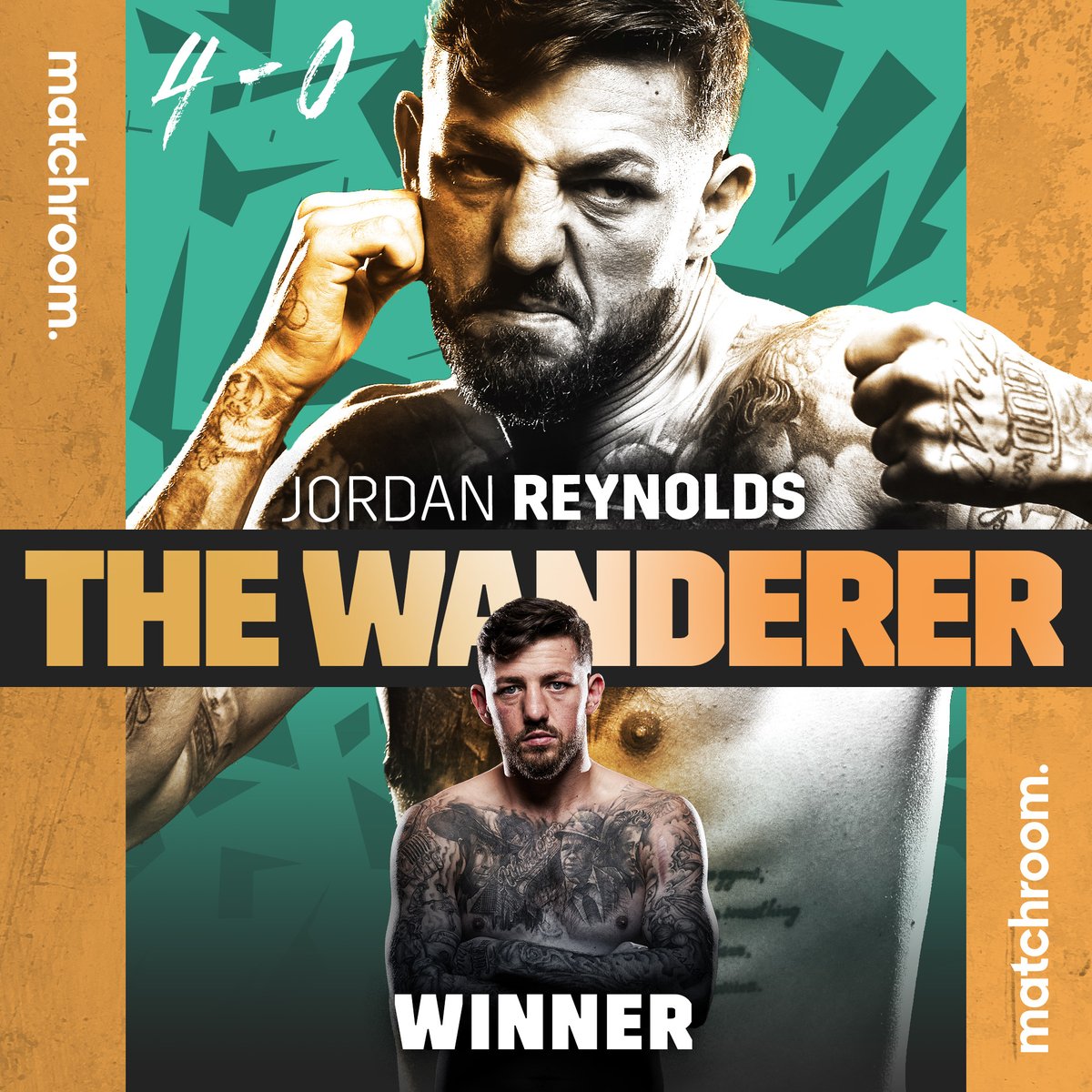 Matchroom Boxing (@matchroomboxing) on Twitter photo 🏦 Rounds banked for <a href="/reynoldsboxing/">Jordan “The Wanderer” Reynolds 🚶♂️</a>
The Wanderer moves to 4-0 following a 60-55 decision 🚶#TaylorCarabajal 🏦 Rounds banked for <a href="/reynoldsboxing/">Jordan “The Wanderer” Reynolds 🚶♂️</a>
The Wanderer moves to 4-0 following a 60-55 decision 🚶#TaylorCarabajal
