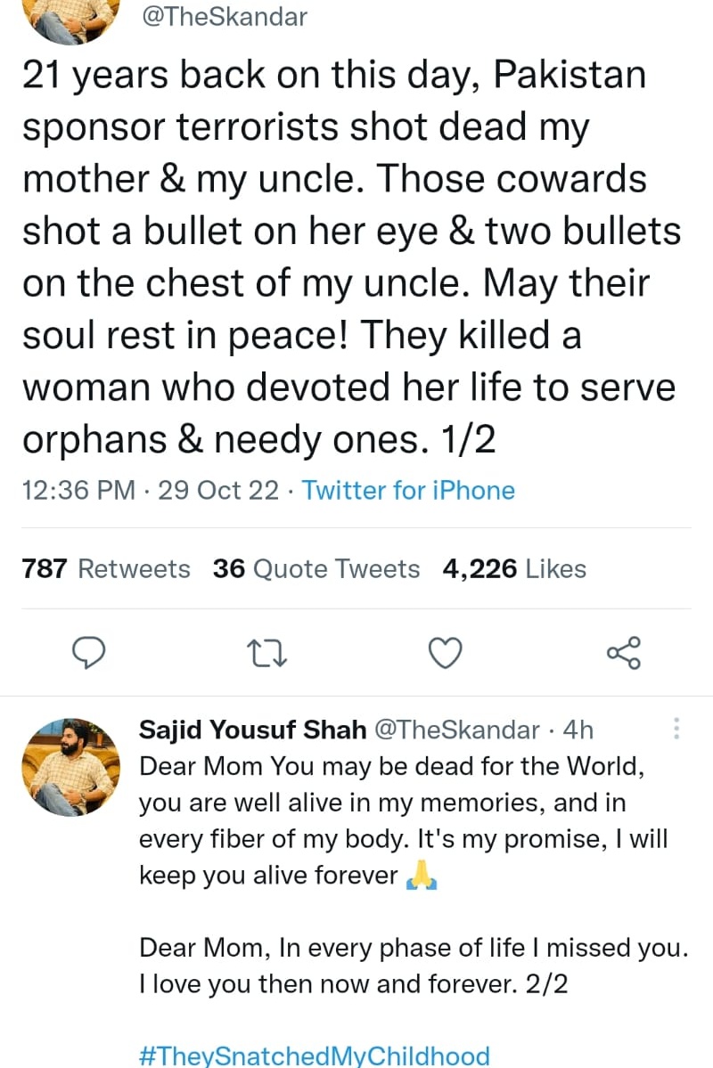 varmullian's tweet photo. Just in case this bootlicker might allure you with his b*llsh*t , 
His uncle was a militant and his mother was an informer and informed about the whereabouts of his own brother to the army. 
Had his tweet been the truth, why would this sajad sh*t post pro azadi tweets pre 2016? https://t.co/dKXzgpPioX